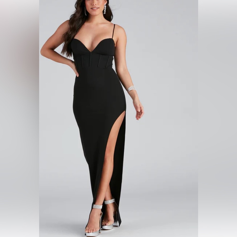 Wanda Formal Corset Crepe Dress